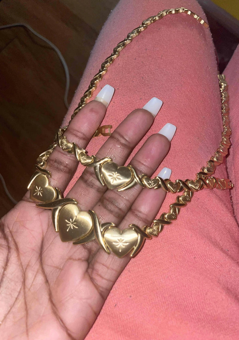Gold Heart Stainless Steel