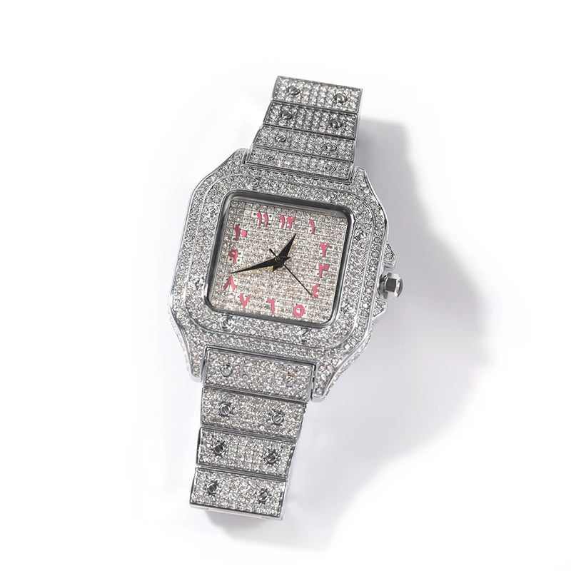 Iced Square Watch - Boujee Collection By Jeneen