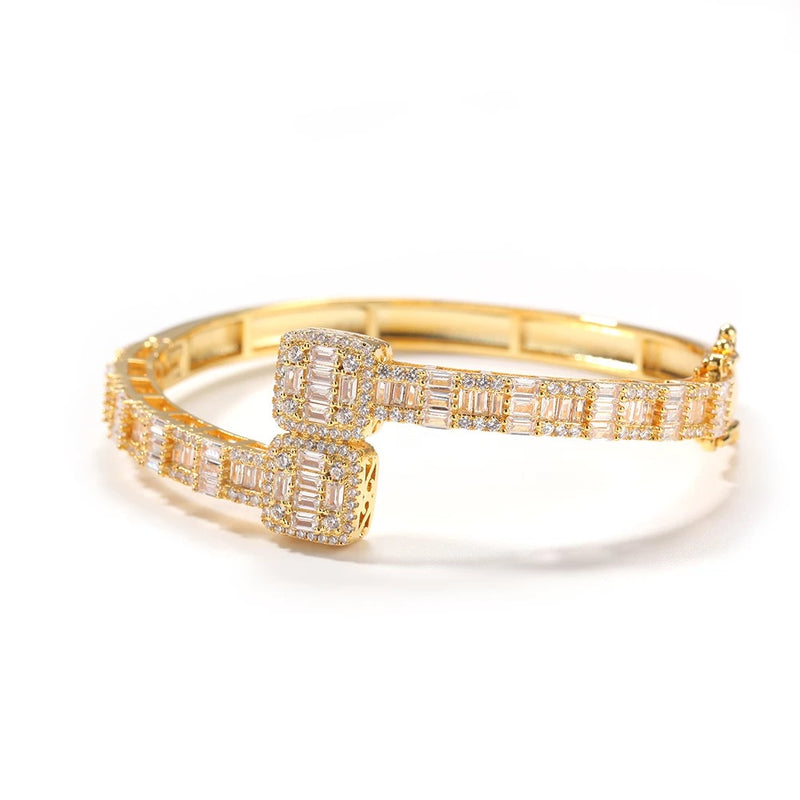 Iced Out Baguette Bracelet 18k Gold Plated - Boujee Collection By Jeneen