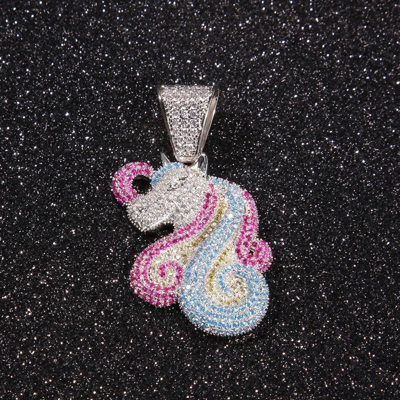 Iced Out Unicorn Charm & Chain - Boujee Collection By Jeneen