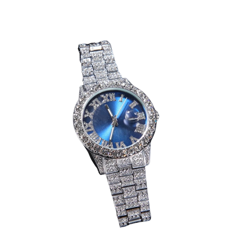 Iced Out Blue Bling Women's Watch - Boujee Collection By Jeneen