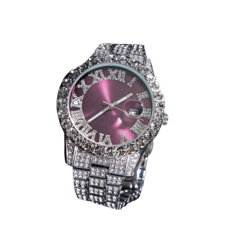 Iced Out Purple Women’s Watch-Boujee Collection By Jeneen