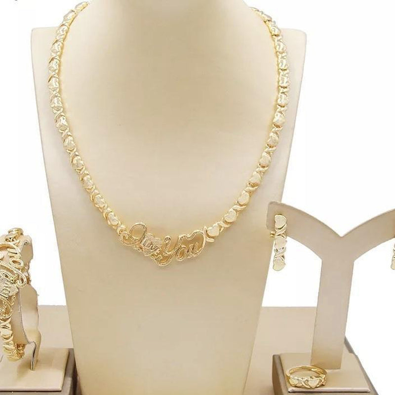 Gold Classic I Love You Hugs & Kisses - Boujee Collection By Jeneen