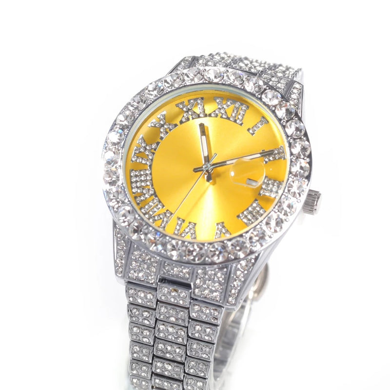 Iced Out Canary Yellow Women’s Watch-Boujee Collection By Jeneen