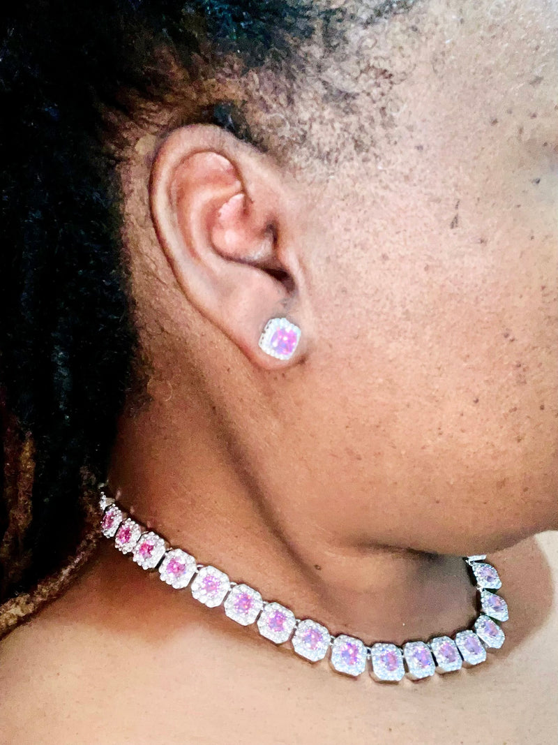 Pretty Pink Necklace,Bracelet & Earring Set