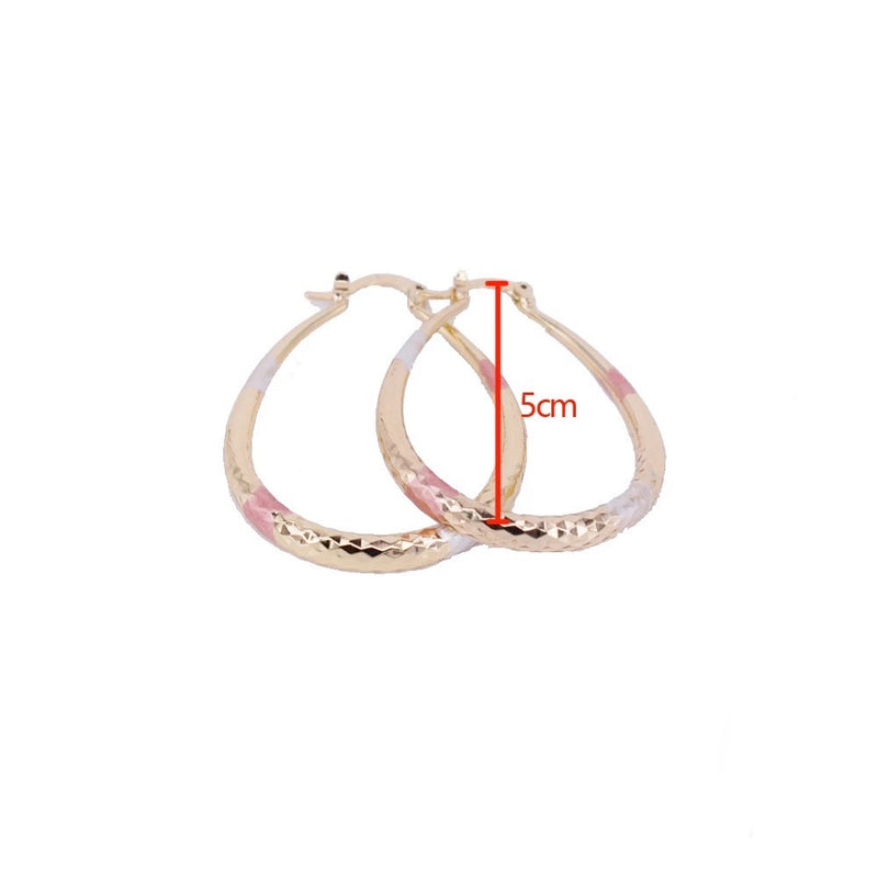 18K Gold Layered Small Oval Hoop Earring - Boujee Collection By Jeneen