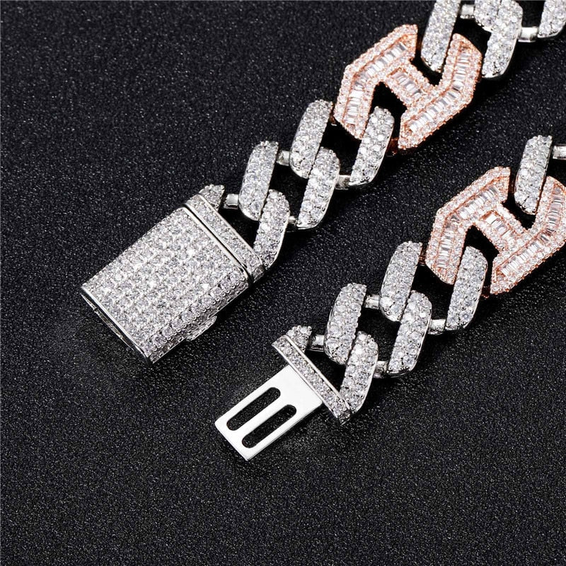 Baguette Iced Out Cuban Chain or Bracelet - Boujee Collection By Jeneen