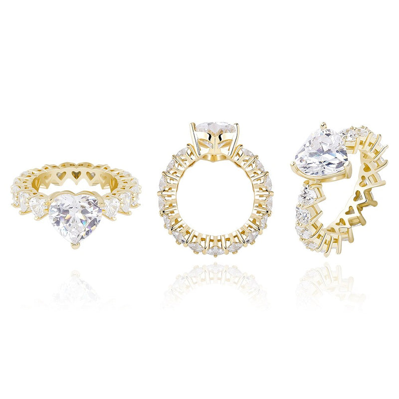 Heart Ring Full Bling - Boujee Collection By Jeneen