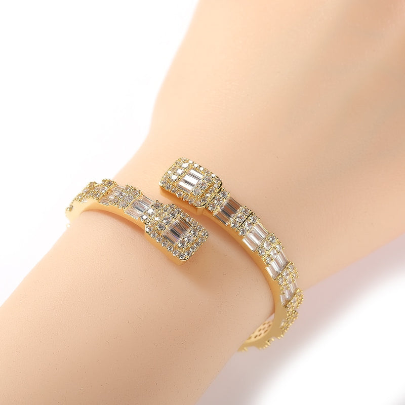 Baguette Bling Cuff Bangle - Boujee Collection By Jeneen